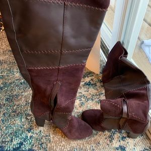 NWOT Barre III beautiful deep wine colored/deep red over the knee boot size 6